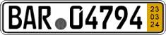 German license plate, Short-term transit plates