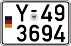 German license plate, Military
