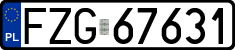 License plates of Poland, Regular car plates