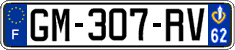 French license plate, SIV (ordinary)