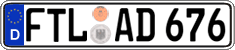German license plate, Regular plates