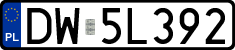 License plates of Poland, Regular car plates