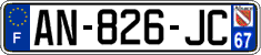French license plate, SIV (ordinary)