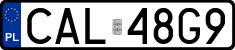 License plates of Poland, Regular car plates