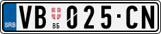 License plate of Serbia, Cars