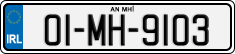 License plate of Ireland, Regular plates
