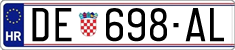License plate of Croatia, Regular plates