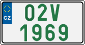License plate of the Czech Republic, Oldtimers (2001)