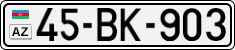 License plate of Azerbaijan, Cars
