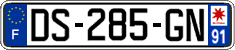 French license plate, SIV (ordinary)