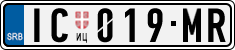 License plate of Serbia, Cars