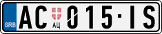 License plate of Serbia, Cars