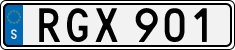 License plate of Sweden, Regular plates