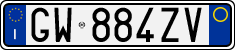 License plate of Italy, Cars (1994 year series)