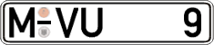 German license plate, Regular plates