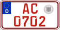 German license plate, Red license plates