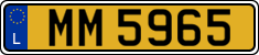 License plate of Luxembourg, 2003 year system