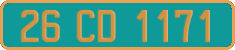French license plate, Diplomatic