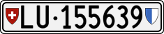 License plate of Switzerland, Cars