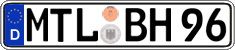 German license plate, Regular plates