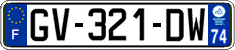 French license plate, SIV (ordinary)