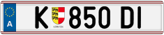 License plate of Austria, Regular plates