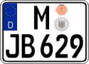 German license plate, Regular plates