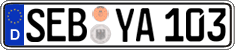 German license plate, Regular plates