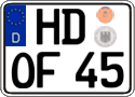 German license plate, Regular plates