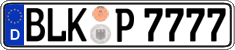 German license plate, Regular plates