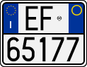License plate of Italy, Motorcycles (1994 year series)
