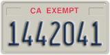 California, Exempt (1234567)