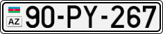 License plate of Azerbaijan, Cars