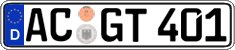 German license plate, Regular plates