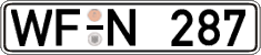 German license plate, Regular plates