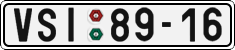 License plate of the Czech Republic, Cars (1960)