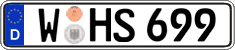 German license plate, Regular plates