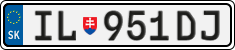 License plate of Slovakia, Cars