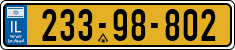 License plate of Israel, Regular plates