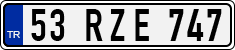 License plate of Turkey, Regular plates