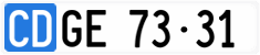 License plate of Switzerland, Diplomatic