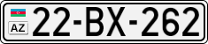 License plate of Azerbaijan, Cars