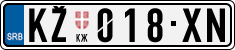 License plate of Serbia, Cars