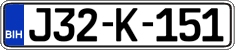 License plate of Bosnia and Herzegovina, Regular plates