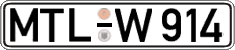 German license plate, Regular plates