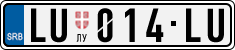 License plate of Serbia, Cars