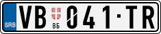 License plate of Serbia, Cars