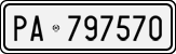 License plate of Italy, Cars (1927 year series)