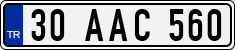 License plate of Turkey, Regular plates