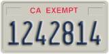 California, Exempt (1234567)